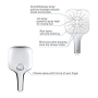 GROHE Vitalio SmartActive 130 Cube – Water-saving hand shower with 3 spray modes (chrome, 26595000)