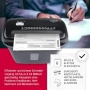 Cross-cut shredder Olympia PS 63 CC, up to 6 sheets, cut into 4 mm particles, shredder for paper and credit cards, security level P4, 70 dB, quiet, container