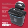 Cross-cut shredder Olympia PS 63 CC, up to 6 sheets, cut into 4 mm particles, shredder for paper and credit cards, security level P4, 70 dB, quiet, container