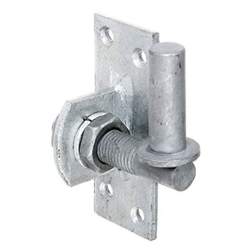 Alberts 318765 screw-on hinge | Adjustable by 20 mm | Hot-dip galvanized | Ø between the axes 16 mm | Plate 100 x 40 mm