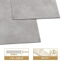 ARTENS - PVC Flooring Shy Industry - Self-adhesive Tiles - Concrete Effect - Light Grey - Medium - 60.96 cm x 30.48 cm x 1.5 mm - Thickness 1.5 mm - 2.23 m² / 12 Tiles