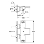 Grohe Grotherm 2000 – Aufputz-Badezimmerthermostat, Chrom-Finish, 5,1 cm 