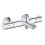 GROHE Grohtherm 800 - thermostatic bath mixer (incl. spout with applicator, safety lock at 38°, with S-connectors)