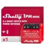 Shelly 1PM Mini Gen3 | Smart-Relaisschalter WLAN und Bluetooth 1 Kanal 8A mit Strommessung | Verdeckter Lichtschalter | Kompatibel mit Alexa und Google Home | iOS-App für Android