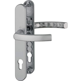 HOPPE 3915724 Handle set LIÈGE - on narrow plate, door thickness 67-72, stainless steel effect