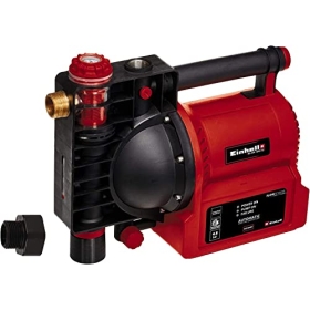 Einhell GE-AW 1042 FS Automatische Bewässerungspumpe (1050 W, Wasser-/Schmutz-/Saugstandsanzeige, Vakuumschutz, Thermo- oder Verbrennungsschutz), Rot/Schwarz