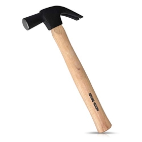 Navaris nail hammer with wooden handle made of American walnut, 500 g