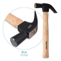 Navaris nail hammer with wooden handle made of American walnut, 500 g