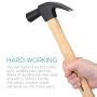 Navaris nail hammer with wooden handle made of American walnut, 500 g