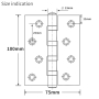 AOLISHENG Bisagras de puerta con rodamiento de bolas de 4 pulgadas 100 mm acero inoxidable negro para puertas interiores de madera 1 par