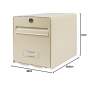 Letterbox BURG-WÄCHTER FAVOR 501 BE C, beige, galvanized steel, La Poste approved