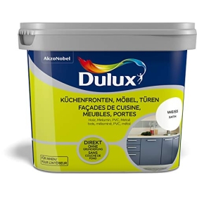 Dulux Fresh Up Farbe 5280663 zum Auffrischen von Küchenmöbeln, Türen und Innenräumen, seidenmatt weiß, 2 Liter