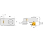 Aufputz-Riegelbolzen mit Sicherheitszylinder - Abus