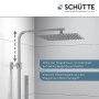 Shower system SCHÜTTE 60049 SUMBA: Rain shower with thermostat and wall bracket