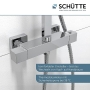 Shower system SCHÜTTE 60049 SUMBA: Rain shower with thermostat and wall bracket