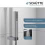 Shower system SCHÜTTE 60049 SUMBA: Rain shower with thermostat and wall bracket