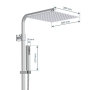 Shower system SCHÜTTE 60049 SUMBA: Rain shower with thermostat and wall bracket