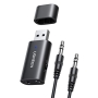 UGREEN Adaptador Bluetooth USB Bluetooth 5.1 para TV con Cable de Audio de 3,5 mm, Receptor y Transmisor Bluetooth 2 en 1 para TV, PC, Amplificador, Coche, Altavoces para móvil, Auriculares Bluetooth