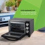 Horno eléctrico de mesa - temporizador hasta 60 minutos - capacidad: 20 l - color: negro - lavabo