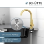 SCHÜTTE 79167 Cornwall kitchen faucet, 360° swivel with single lever operation