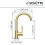 SCHÜTTE 79167 Cornwall kitchen faucet, 360° swivel with single lever operation