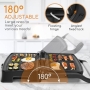 Aigostar Hitte - grill, grill, sandwichera y panini eléctrica, potencia 1500 W, 2 placas de cocción antiadherentes independientes, apertura de 180°, temperatura regulable.