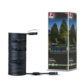 Paulmann 93930 Plug & Shine Connector Outdoor 10 m 1in-5out IP68 2x1,5 mm² 93930 Verlängerungskabel, Anschlusskabel, Außenbeleuchtung, Schwarz