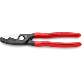 Knipex Kabelschere mit Doppelschneide brüniert, mit Kunststoff überzogen 200 mm 95 11 200