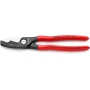 Knipex cable shears with double cutting edge burnished, plastic coated 200 mm 95 11 200