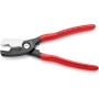 Knipex cable shears with double cutting edge burnished, plastic coated 200 mm 95 11 200