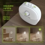 AUVON Luz Nocturna con Batería Recargable, Mini con Sensor de Movimiento, Luz Nocturna LED Blanca Fría con Sensor Crepuscular, Brillo Ajustable para Pared