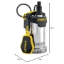 Stanley SXUP750XCE Tauchpumpe für sauberes Wasser (750 W, max. Durchfluss: 11.000 l/h, max. Förderhöhe: 8,5 m)