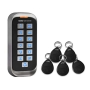 SCS Sentinel Key Code Gate – hintergrundbeleuchtetes kabelgebundenes numerisches Tastenfeld mit 5 RFID-Tags, Modell AAA0037, blau