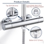 AIMOYO Thermostatic shower mixer with 2 outlets | Brass shower faucet