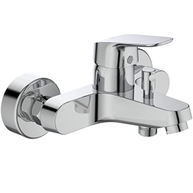 Ideal Standard B1721AA Ceraflex Badezimmer-Wasserhahn – Einhebel-Chrom-Wasserhahn mit Verriegelungskartusche und S-Verbindungen