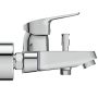 Ideal Standard B1721AA Ceraflex Badezimmer-Wasserhahn – Einhebel-Chrom-Wasserhahn mit Verriegelungskartusche und S-Verbindungen