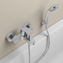 Ideal Standard B1721AA Ceraflex Badezimmer-Wasserhahn – Einhebel-Chrom-Wasserhahn mit Verriegelungskartusche und S-Verbindungen