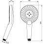 Ideal Standard B1759AA Rociador de ducha redondo Idealrain EVO JET, 125 mm de diámetro, cromado