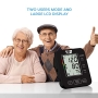 Get Fit Tensiómetro de Uso Doméstico - Tensiómetro Médico de Brazo - Pulsómetro - Memoria 2x99 - Brazalete Grande para Adultos - Tensiómetro con Pantalla LCD - Negro - 22-42cm