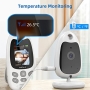 TakTark Baby Monitor with Camera, Baby Monitor with Camera 2 Inch Video Baby Monitor, Camera and Audio Baby Monitor with VOX Function, Intercom Function, Night Vision, Temperature Monitoring