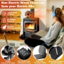 Ventilador para chimenea, ventilador de estufa de 6 aspas, con termómetro magnético y guantes, circulación de aire - POWZOO