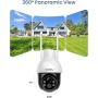 AOSU - Outdoor Solar WiFi Security Camera with Rechargeable Battery