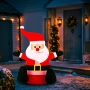 Celebright Papá Noel inflable de 100 cm - Decoración de porche LED con compresor de aire