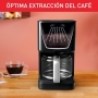 Cafetera Tefal Smart N Light CM6008, capacidad de filtro de 1,25 l, cabezal de extracción extra grande, programable 24 horas, función aroma, apagado automático en 30 minutos, antigoteo, color negro