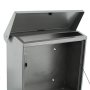 BURG-WÄCHTER letterbox with folding protective roof, A4 slot size, galvanized steel