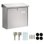 BURG-WÄCHTER letterbox with folding protective roof, A4 slot size, galvanized steel