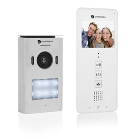 Відеодомофон Smartwares DIC-22112 - 480p - 3,5" РК-монітор - Телефото камера поворот/нахил 15° - Легко встановити - Водонепроникний - 12 мелодій - Нічне бачення: