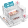 Vtopmart – Set of 72 Clear Plastic Organizer Drawers, 4 Sizes