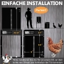 Persiana automática para gallinas con temporizador programable y pantalla LCD