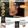 Persiana automática para gallinas con temporizador programable y pantalla LCD